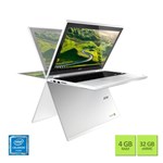 Ficha técnica e caractérísticas do produto Chromebook Acer CB5-132T-C9F1 Intel Celeron Quad Core 4GB 32 EMMC
