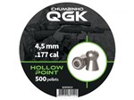 Ficha técnica e caractérísticas do produto Chumbinho QGK 4,5mm 500 Unidades - Hollow Point