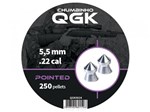 Chumbinho QGK 5,5mm 250 Unidades - Pointed