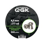 Ficha técnica e caractérísticas do produto Chumbinho QGK Hollow Point 4,5mm - 500 Unidades