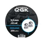 Ficha técnica e caractérísticas do produto Chumbinho QGK Round 5,5mm - 250 Unidades