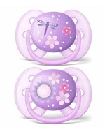 Chupeta Avent Ultra Soft 6-18 Meses Decorada Lilas Flores SCF227/22 - Philips Avent