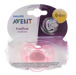 Ficha técnica e caractérísticas do produto Chupeta Free Flow BPA Free (0-6 Meses) - Rosa - Philips Avent