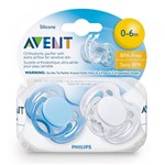 Ficha técnica e caractérísticas do produto Chupeta FreeFlow BPA Free - 0 a 6 Meses - Double Pack Azul e Branca - Philips Avent