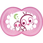 Ficha técnica e caractérísticas do produto Chupeta MAM Night Silk Touch - Rosa - 6+M - Mam