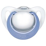 Ficha técnica e caractérísticas do produto Chupeta Nuk Genius com Bico de Silicone Ortodôntico Tam. 3 - Azul