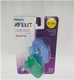 Ficha técnica e caractérísticas do produto Chupeta Philips Avent Soothie Verde/ Azul 0-3 Meses