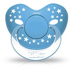 Ficha técnica e caractérísticas do produto Chupeta Stars Baby com Bico de Silicone Azul - Lillo