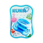 Ficha técnica e caractérísticas do produto Chupeta Super Ventilada Kuka com Argola Azul +6 Meses
