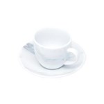 Ficha técnica e caractérísticas do produto Cj 6 Xícaras de Café C/Píres Porcelana Marble 90Ml - F9-17312 - BRANCO