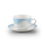 Ficha técnica e caractérísticas do produto Cj. Xicara de Café e Píres de Porcelana 90Ml Benidorm - F9-17232 - AZUL CLARO