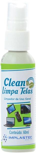 Ficha técnica e caractérísticas do produto Clean Limpa Telas 60Ml com Flanela - Implastec