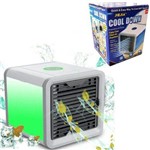 Ficha técnica e caractérísticas do produto Climatizador Ventilador Ar Agua Cool Cooler Gelado Luminaria