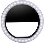 Ficha técnica e caractérísticas do produto Clipe Anel Led Luz Selfie Para Celular Preto