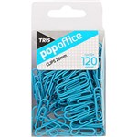 Ficha técnica e caractérísticas do produto Clips Pop Office Médio Azul com 120 Unidades - Tris