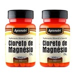 Cloreto de Magnésio P.A. - 2 Un de 60 Cápsulas - Apisnutri