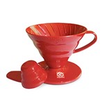 Ficha técnica e caractérísticas do produto Coador de Café em Acrílico Vermelho Hario V60-01