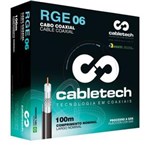 Ficha técnica e caractérísticas do produto Coaxial Rge 06 60% Branco Rolo 100M Cabletech