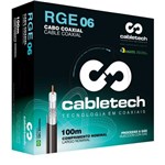 Ficha técnica e caractérísticas do produto Coaxial Rge 06 60 Branco Rolo 100m Cabletech