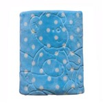 Ficha técnica e caractérísticas do produto Cobertor Bebê em Relevo com Capuz Jolitex Azul Menino Luxo