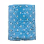 Ficha técnica e caractérísticas do produto Cobertor Bebê em Relevo com Capuz Jolitex Menino Luxo - Azul Claro