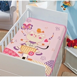 Ficha técnica e caractérísticas do produto Cobertor Bebê Infantil Jolitex Raschel 0,90x1,10m Gata Rosa