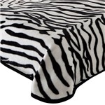 Cobertor Casal 180x220cm 100% Poliéster Corttex Casa Zebra - Preto