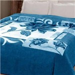 Ficha técnica e caractérísticas do produto Cobertor Casal Jolitex Kyor Plus Malbec Azul 1,80x2,20m