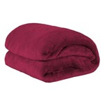 Cobertor Casal Queen Manta de Microfilha 01 Peça (toque Aveludado) - Cereja