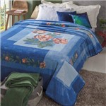 Cobertor Casal Kyor Plus Taormina 1 Peça Microfibra Jolitex Azul