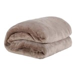 Cobertor Casal Manta de Microfilha 01 Peça (toque Aveludado) - Caqui