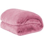Cobertor Casal Queen Manta de Microfilha 01 Peça (toque Aveludado) - Rosê