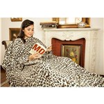 Ficha técnica e caractérísticas do produto Cobertor com Mangas Solteiro Loani - Leopardo