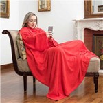 Ficha técnica e caractérísticas do produto Cobertor de Tv com Mangas Solteiro - Loani Vermelho