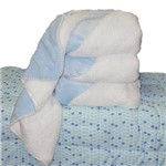 Ficha técnica e caractérísticas do produto Cobertor Donna Bebê 110x90 Cm Azul Microfibra Plush com Sherpa