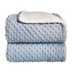 Ficha técnica e caractérísticas do produto Cobertor Donna Bebê Plush com Sherpa Dots Azul Bebê