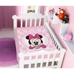 Ficha técnica e caractérísticas do produto Cobertor Infantil Disney Baby Raschel Minnie Rosa 0,90x1,10