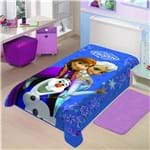 Ficha técnica e caractérísticas do produto Cobertor Infantil Disney Frozen Poliéster Microfibra Jolitex 1,50mx2,00m Azul