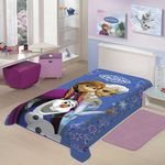 Ficha técnica e caractérísticas do produto Cobertor Infantil Menina Disney Frozen Anna Elsa e Olaf