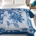 Ficha técnica e caractérísticas do produto Cobertor Jolitex Casal Kyor Plus 1,80x2,20m Malbec Azul