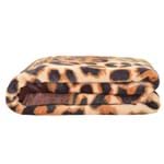 Ficha técnica e caractérísticas do produto Cobertor Jolitex Casal Kyor Plus Leopardo Marrom