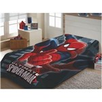 Ficha técnica e caractérísticas do produto Cobertor Juvenil 1,50m X 2,00m Spiderman - Jolitex - Azul Marinho
