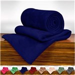 Ficha técnica e caractérísticas do produto Cobertor / Manta de Microfibra Casal - Andreza Azul Marinho
