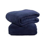 Cobertor Manta Microfibra Casal Marinho 180 X 220 Cm