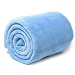 Cobertor Manta Microfibra Solteiro Azul Claro 140 X 220 Cm