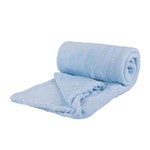 Manta Cobertor Bebe Microfibra 90 X 110 Cm Azul Claro