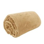 Ficha técnica e caractérísticas do produto Cobertor Manta Microfibra Casal Queen Caqui - LE