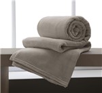 Ficha técnica e caractérísticas do produto Cobertor Manta Microfibra Solteiro 150x200cm Home Design Bege Corttex