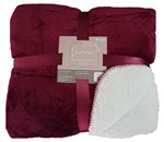 Ficha técnica e caractérísticas do produto Cobertor Manta Queen Sherpa Donna Appel - Bordô