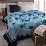 Ficha técnica e caractérísticas do produto Cobertor Microfibra Casal Dyuri Cinta Katmandu Azul Jolitex - Azul Marinho
